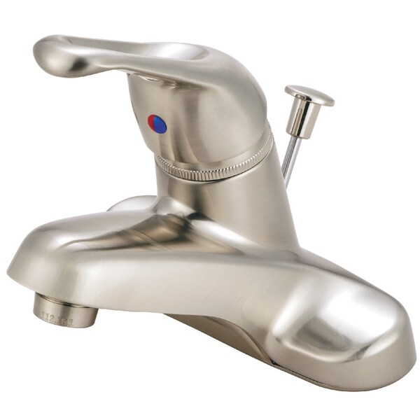 Kingston Brass 4" Centerset Bathroom Faucet, Brushed Nickel GKB518 - main